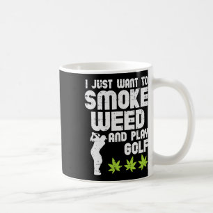 Caneca De Café Erva De Fumaça Joga Golfe Golfe ThGolfer Stoner