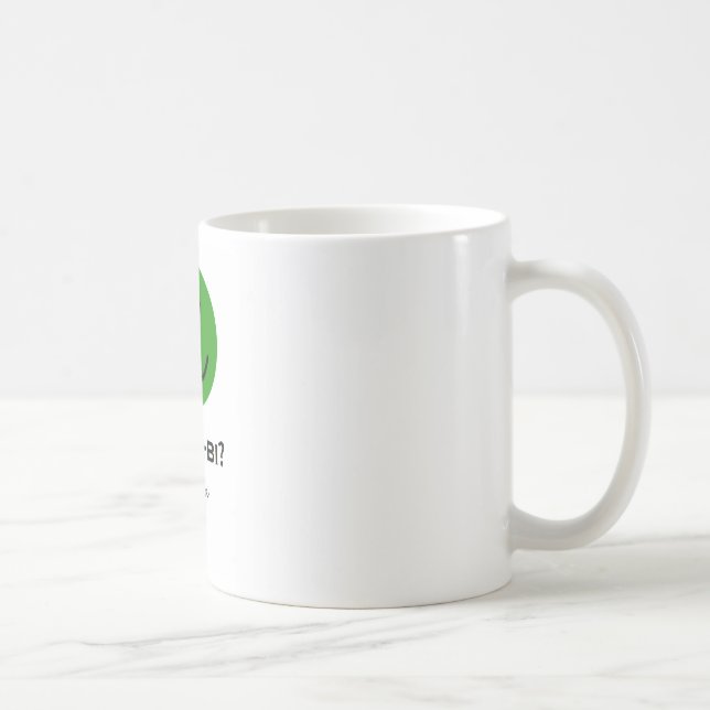 Caneca De Café Ervilha de Wasabi - engraçada (Direita)