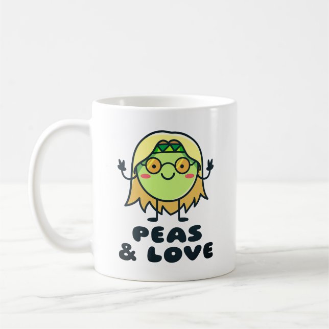 Caneca De Café Ervilhas & Amor (Esquerda)