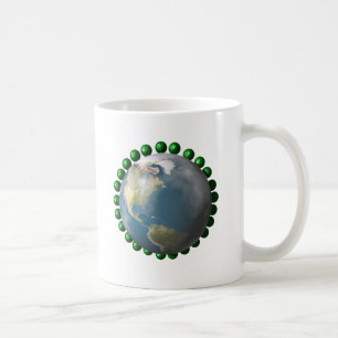 Caneca De Café Ervilhas e paz na coleção da terra