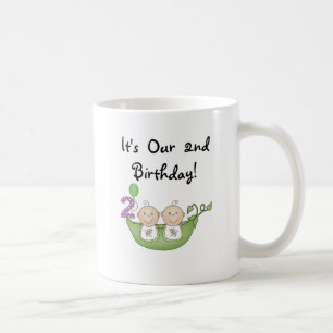 Caneca De Café Ervilhas gêmeas em camisetas e presentes de segund