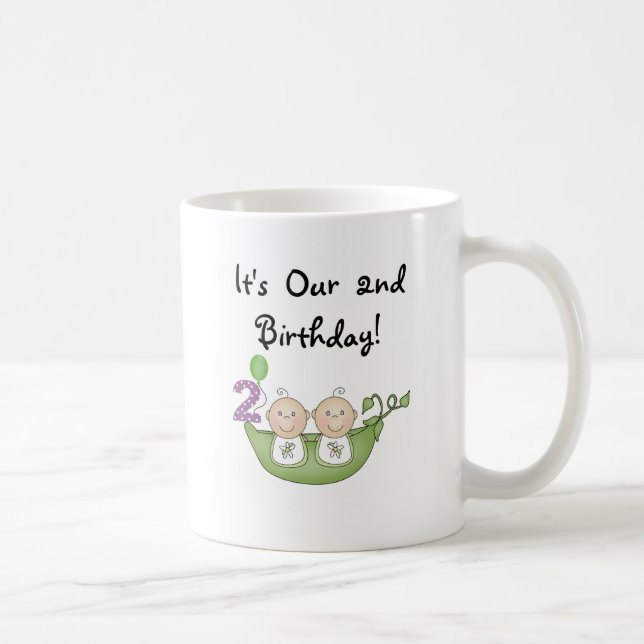 Caneca De Café Ervilhas gêmeas em camisetas e presentes de segund (Direita)