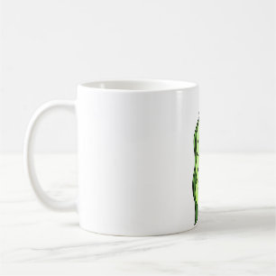 Caneca De Café Ervilhas Kawaii Em Uma Vagem