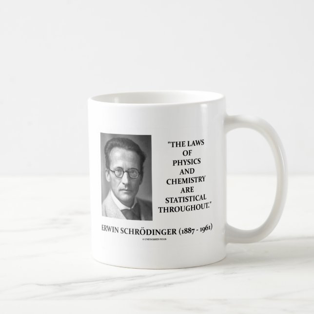 Caneca De Café Erwin Schrödinger — Química Estatística (Direita)