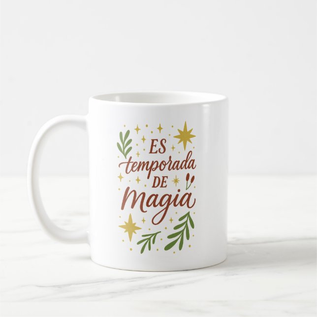 Caneca De Café Es Temporada de Magia ✨ | Festive Botanical (Esquerda)
