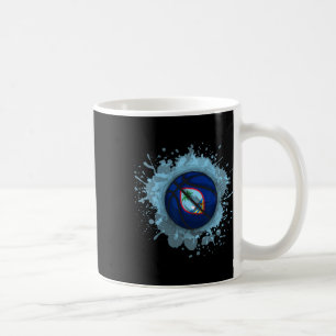 Caneca De Café Esboço Com Bandeira de Guam 