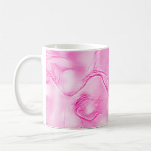 Caneca De Café Esboço da flor de duas tulipas no rosa