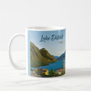 Caneca De Café Esboço da Paisagem do Distrito dos Lagos Itália De