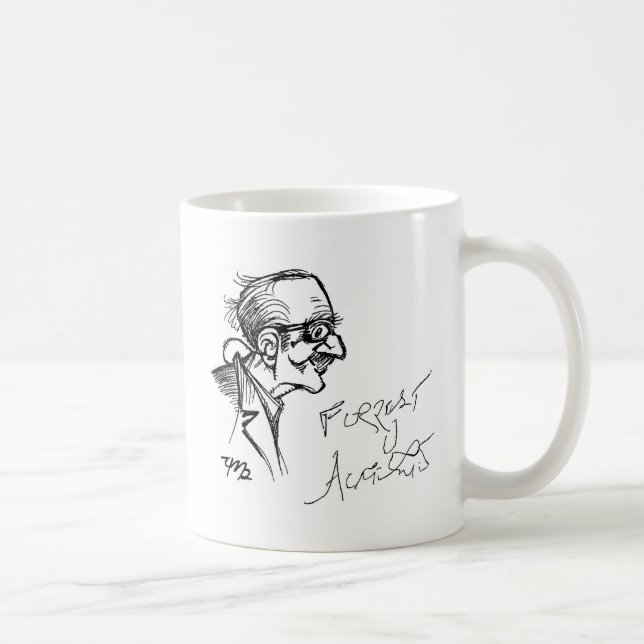 Caneca De Café Esboço de Forrest J Ackerman Schirmeister (Direita)
