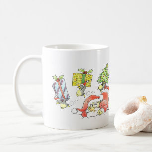 Caneca De Café Esboço Desenhado à Mão Alegria ao Mundo Papai Noel