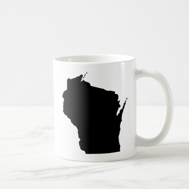 Caneca De Café Esboço do estado de Wisconsin (Direita)