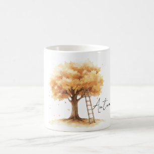 Caneca De Café Escada de Folhas de Laranjeira