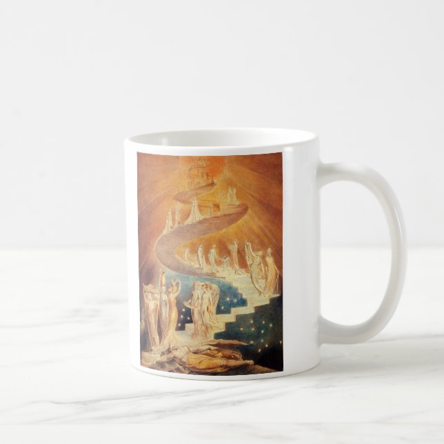 Caneca De Café Escada William Blake de Jacobs da arte (Direita)