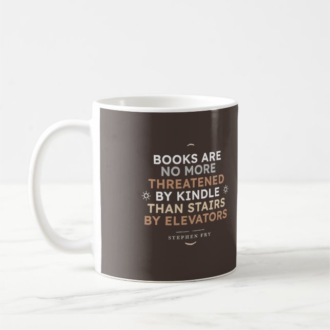 Caneca De Café Escadas de Livros, Citação de Corda (Esquerda)