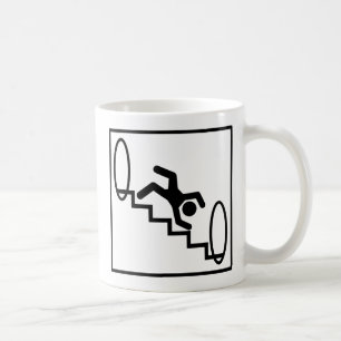 Caneca De Café Escadas de Stickman - perigo
