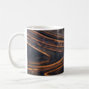 Caneca De Café Escadas espirais pretas e castanhas