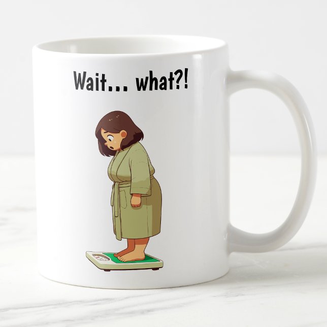 Caneca De Café Escala de Peso Cartoon Personalizável  (Criador carregado)