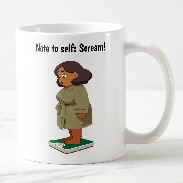 Caneca De Café Escala de Peso Cartoon Personalizável  (Criador carregado)