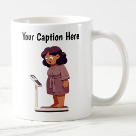 Caneca De Café Escala de Peso Cartoon Personalizável 