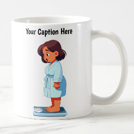 Caneca De Café Escala de Peso Cartoon Personalizável 