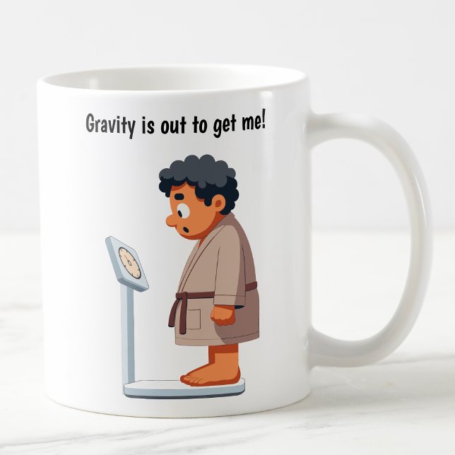 Caneca De Café Escala de Peso de Cartoon Personalizável (Criador carregado)