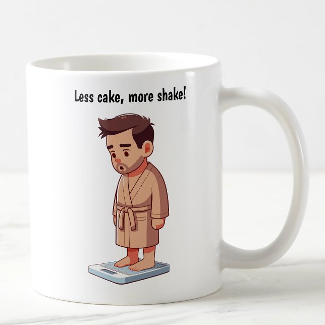 Caneca De Café Escala de Peso de Cartoon Personalizável (Criador carregado)