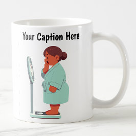 Caneca De Café Escala de Peso de Cartoon Personalizável