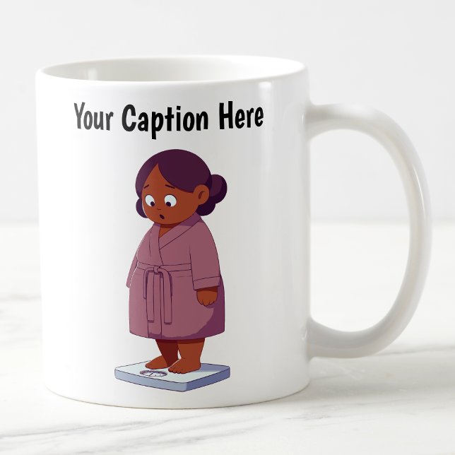 Caneca De Café Escala de Peso de Cartoon Personalizável (Criador carregado)