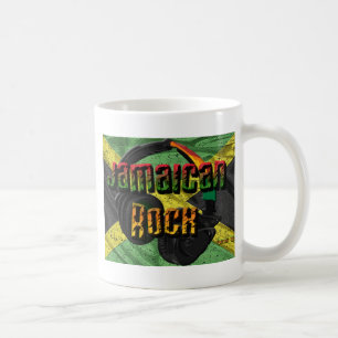 Caneca De Café Escala jamaicana da bandeira da rocha