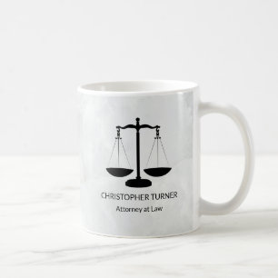 Caneca De Café Escala Negra de Justiça