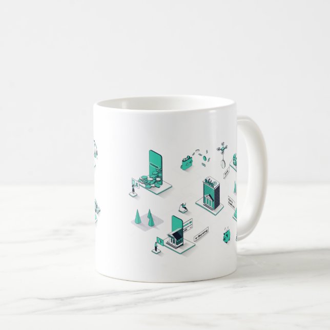 Caneca De Café Escalabilidade de Negócios (Frente Esquerda)