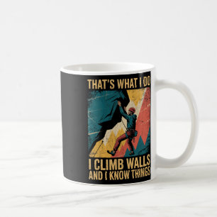 Caneca De Café Escalada de Parede Divertida É O Que Eu Faço Eu Es