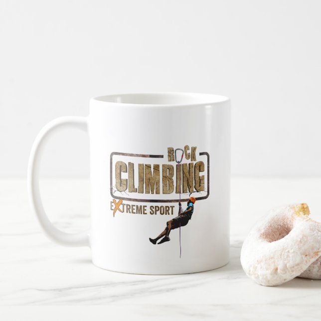 Caneca De Café Escalada de Rock | Clássica #11 (Com Donut)