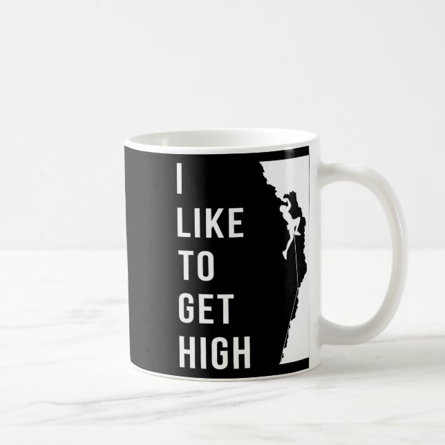 Caneca De Café Escalada em Rocha Escalador Engraçado Eu Gosto de  (Direita)