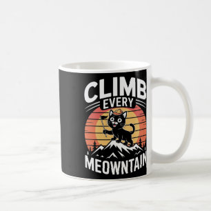 Caneca De Café Escalade Cada Meowntain Gato Divertido de Escalada