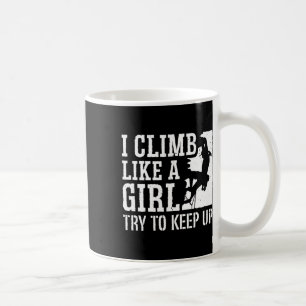 Caneca De Café Escaladora de Montanha Bouldering Menina de Escala