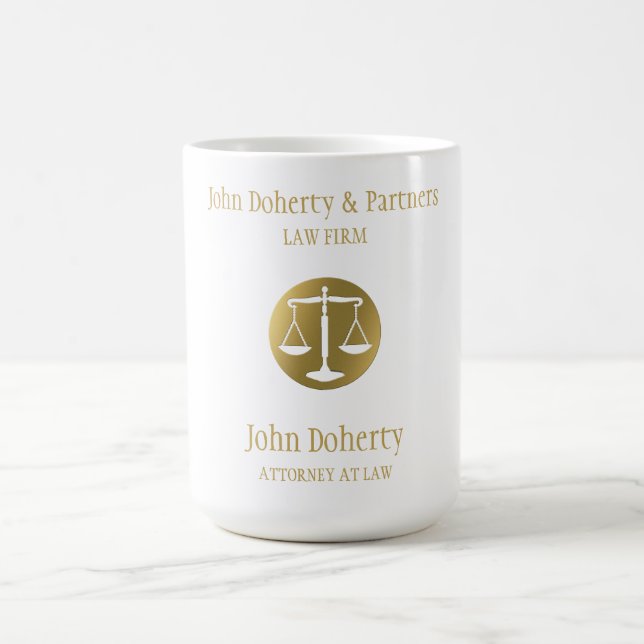 Caneca De Café Escalas clássicas de Ouros da Justiça| Escritório (Centro)