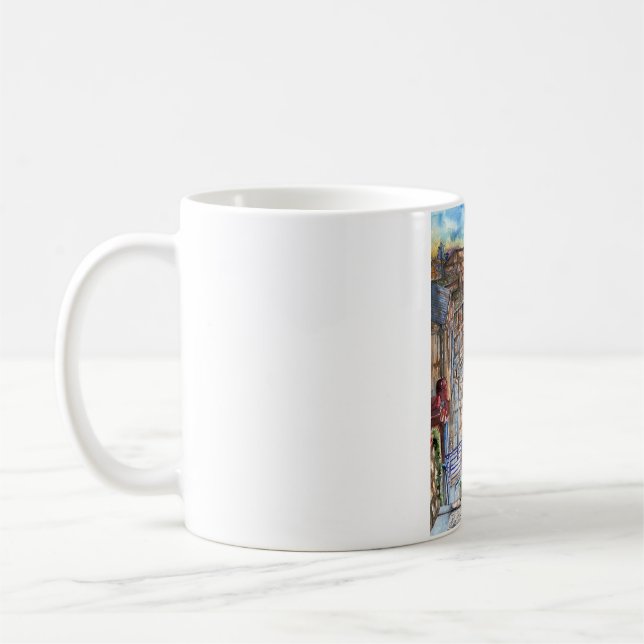 Caneca De Café Escalera al plan de Valparaíso (acuarela). (Esquerda)