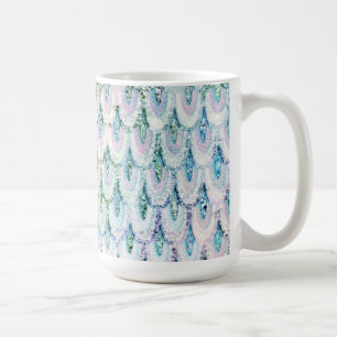 Caneca De Café Escamas de Peixes Sereios Iridescentes