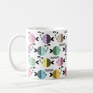 Caneca De Café Escândalo da abstrato de peixe sem rumo