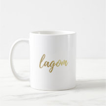 Caneca de café escandinava da folha Dourado de