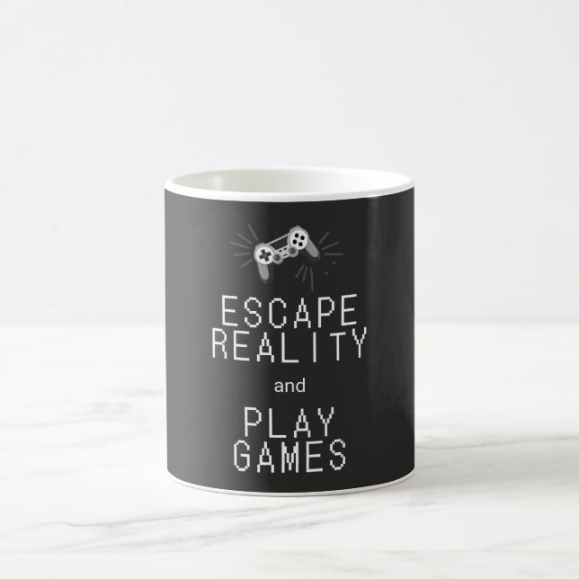Caneca De Café Escapar da Realidade Jogar Jogos Retro (Centro)