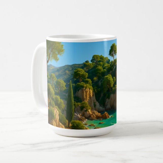 Caneca De Café Escape costeiro (Frente Esquerda)