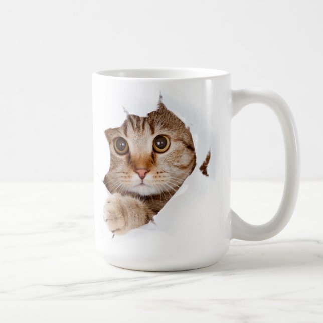 Caneca De Café escape do gato! (Direita)