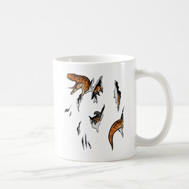 Caneca De Café Escape do Velociraptor (Direita)