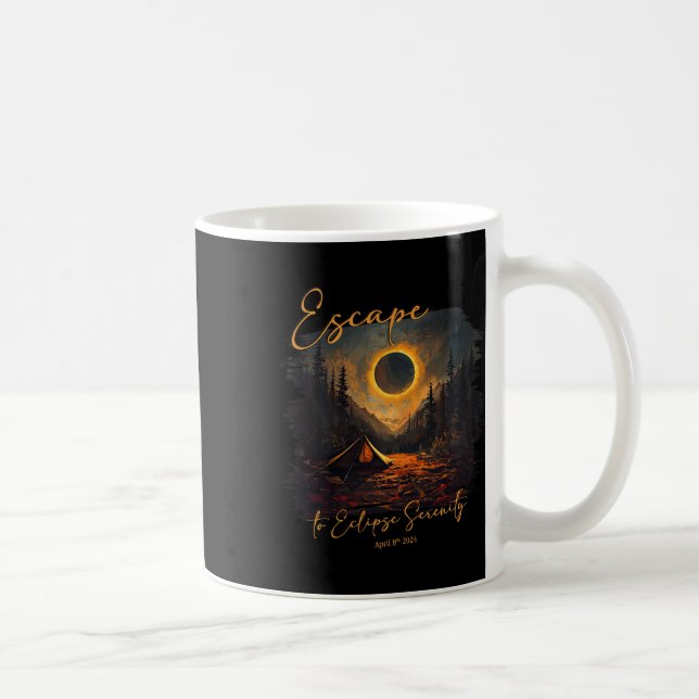 Caneca De Café Escape Total De Camisa Eclipse Solar Para Eclipse  (Direita)