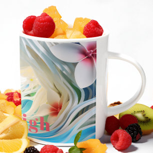 Caneca De Café Escape Tropical Personalizado - praia 3D
