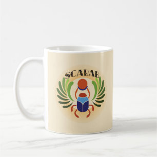 Caneca De Café Escaravelho Egípcio. Antigo Egito Clássico