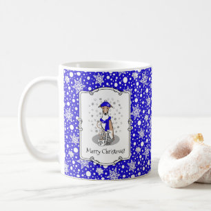 Caneca De Café Escarpa de Neve Azul-Inverno - Cujo rosto e branco