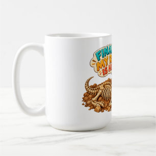 Caneca De Café Escavação de Fóssil de Dinossauro Engraçado